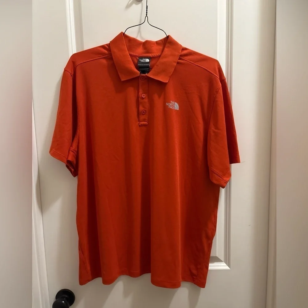 The North Face Polo shirt short Sleeve Orange Mens Size Xl Stretchy Outdoors